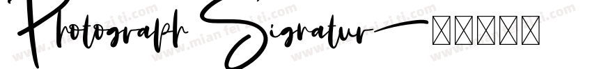 Photograph Signatur字体转换